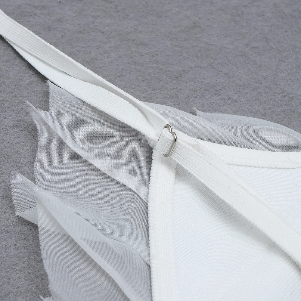 

Ocstrade White Bandage Top 2021 New Arrival Sexy Crop Top Women Summer Spaghetti Strap Night Club Party Top