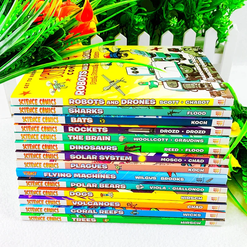 14 книг наука комикс на английском языке научно-популярной с принтом в виде