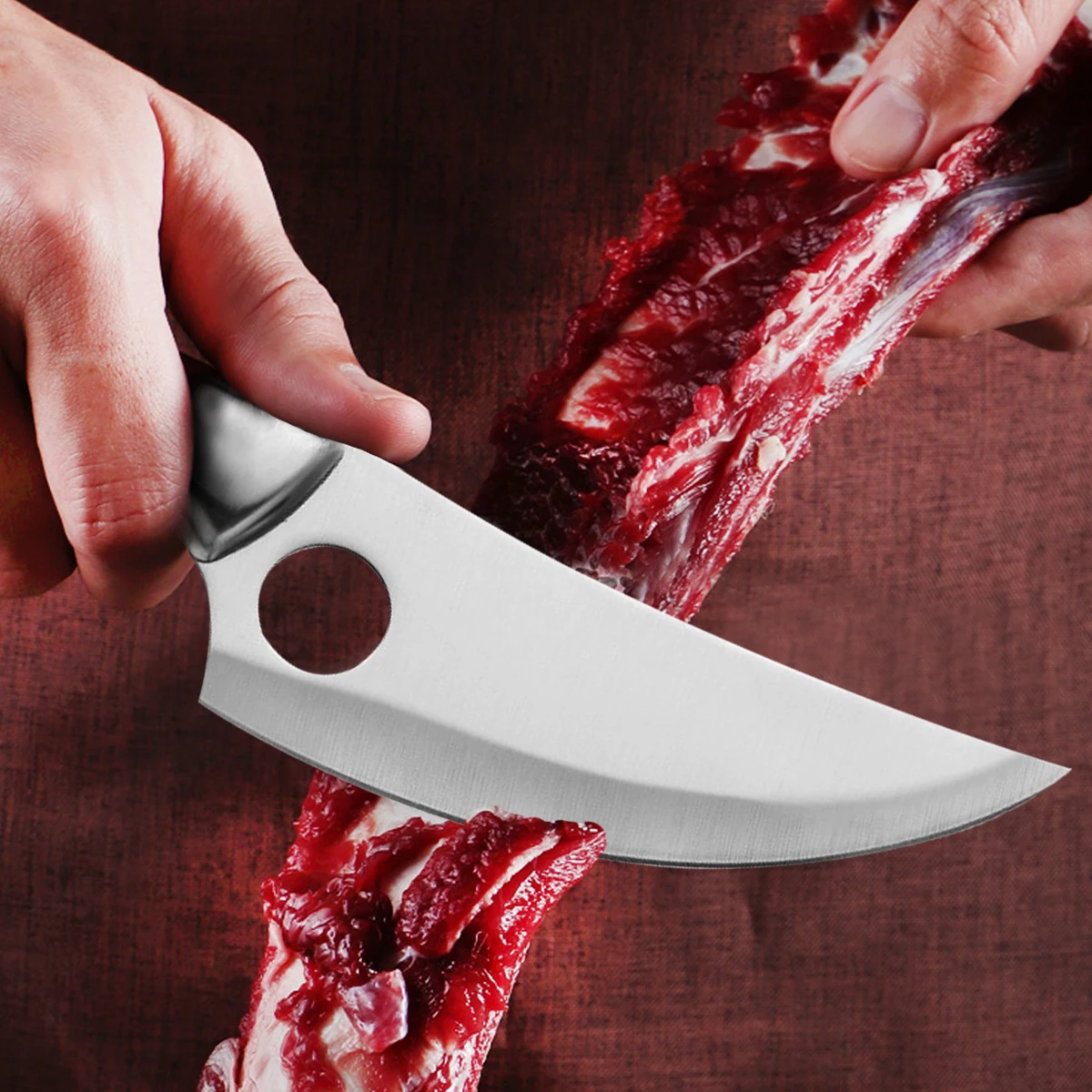 Stainless Steel Boning Knife Kitchen Chef knife Meat Cleaver Outdoor Camping Cooking Cutter Butcher kitchen Tool | Дом и сад