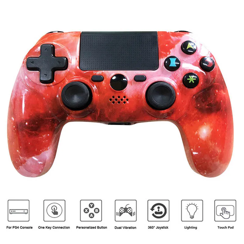 K ISHAKO 1 шт./2 шт. беспроводной Bluetooth 4,0 для playstation игр ps4 DualShock4 геймпад playstation 4 ДЖОЙСТИК компьютер звезда красный