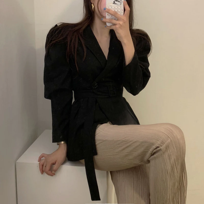 Mozuleva Весенняя рабочая одежда клетчатые женские блейзеры на одной пуговице с