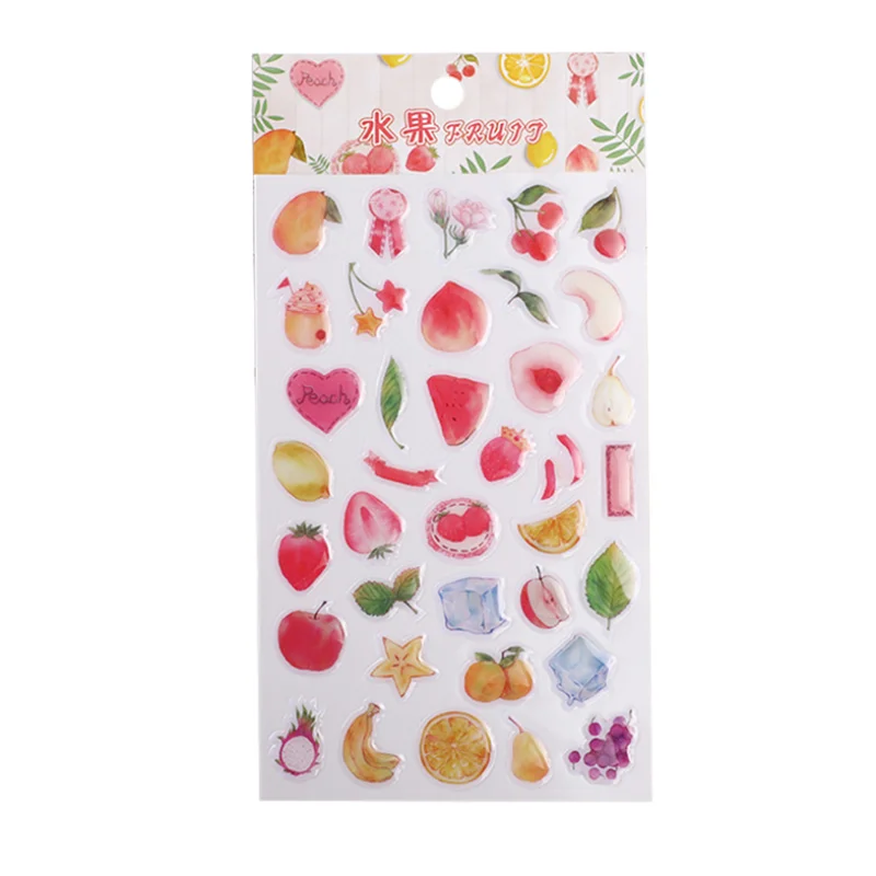 3 sheet kawaii crystal glue stickers decoration scrapbooking phone stick label sticker stationery office school supplies free global shipping