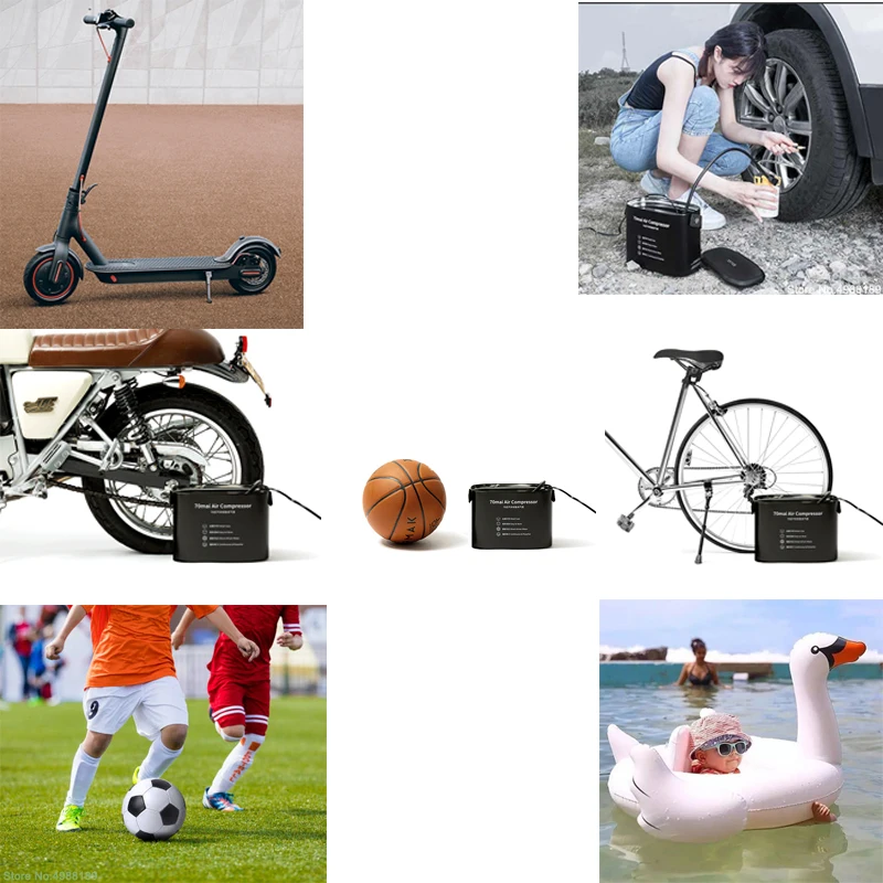 Воздушный компрессор 70 MAI портативный Электрический автомобильный насос