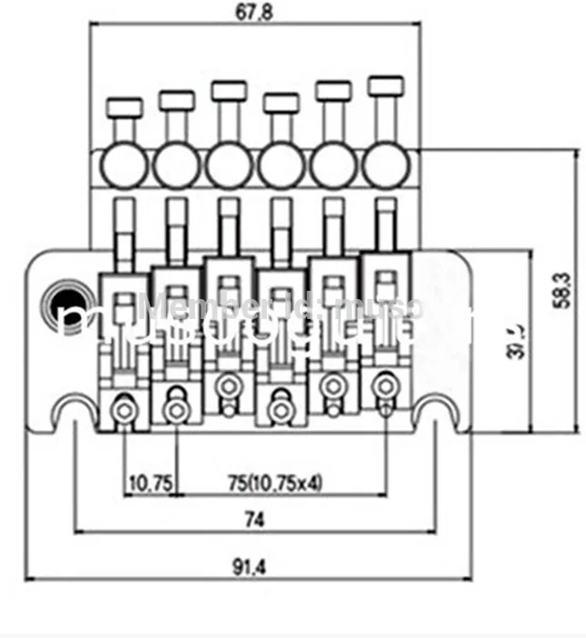 

FR Original O1000 chrome Tremolo System Complete With Nut - Made in USA