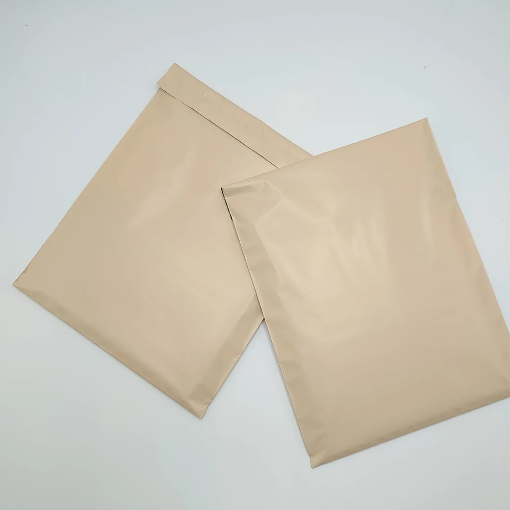 100pcs Nude Poly Mailer Self Seal Post Mailing Package Mailer Clothing Postal Bag Gift Packaging Bags Courier Storage Bags