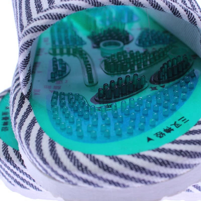 Мужские массажные тапочки для ног с иглоукалыванием и сеткой шиацу Обувь