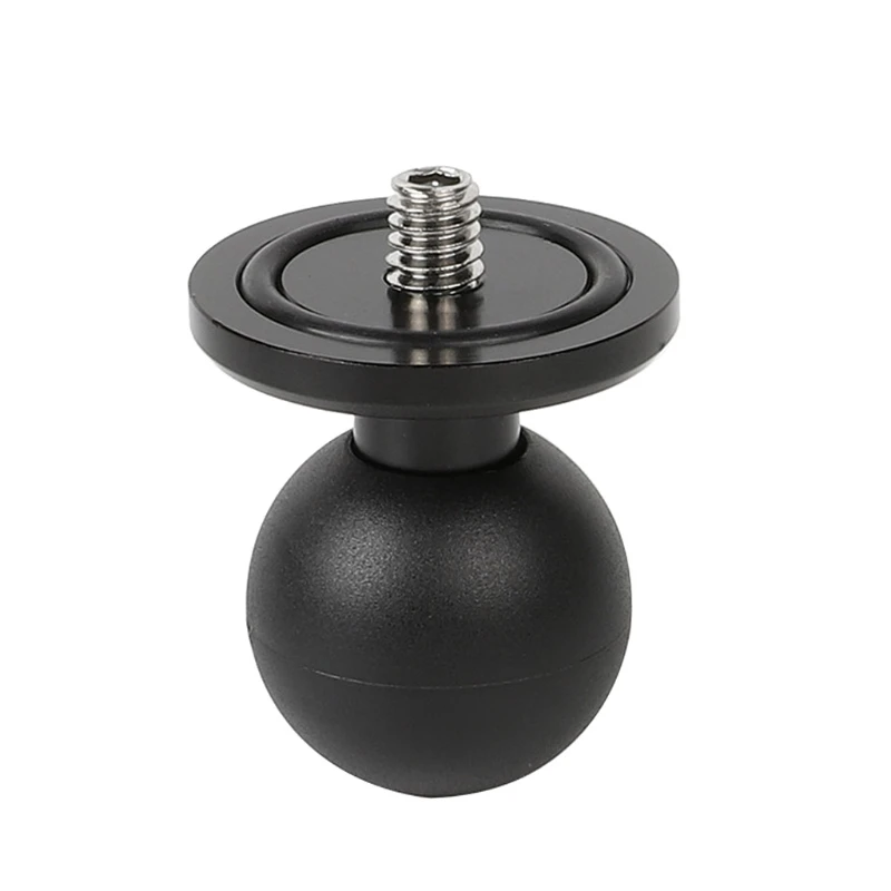 

25mm / 1 inch Ball Mount to 1/4 Camera Screw Adapter for All Industry Standard 1 inch / 25mm mounts For Double Socket