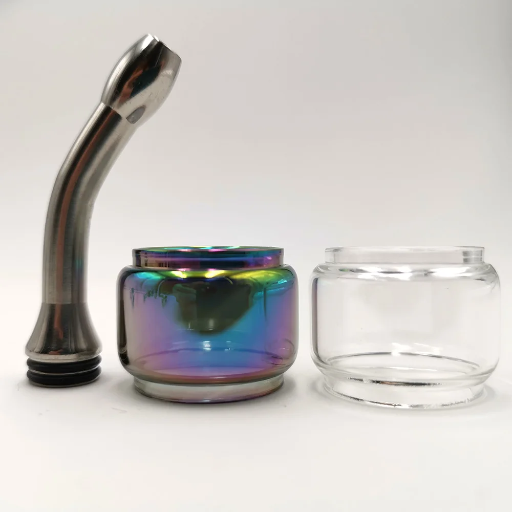 Замена 1 шт. Нержавеющая сталь длинный мундштук пирекс + 2 расширить Радуга Пузырь