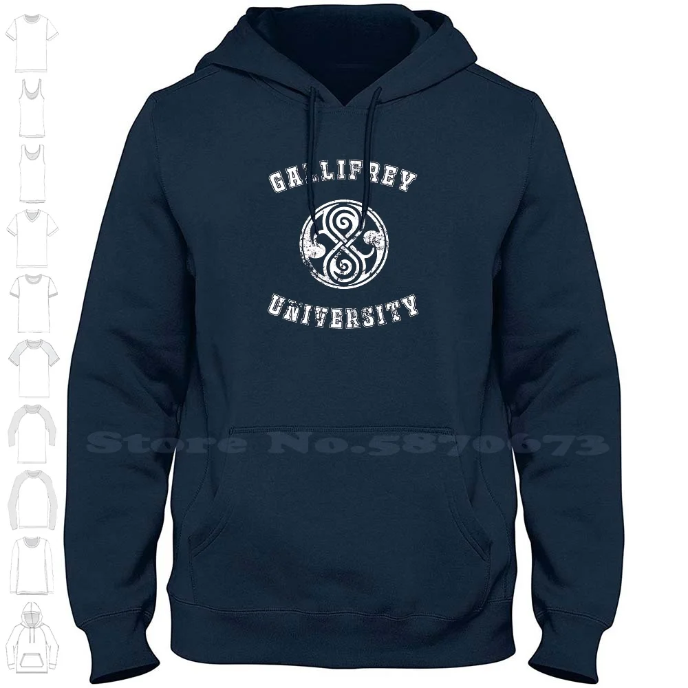 

Gallifrey University (Distressed Design) Long Sleeve Hoodie Sweatshirt Who British Dr Tardis Lord Gallifrey Once Upon A Time