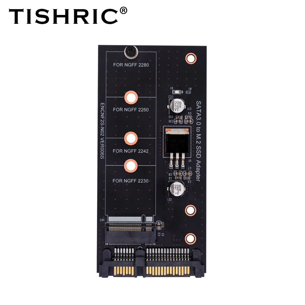 Адаптер TISHRIC SATA3.0 на M.2 SSD один порт NGFF в SATA плата адаптера 22PIN PCI-E Express для 2280 2260 2242 2230