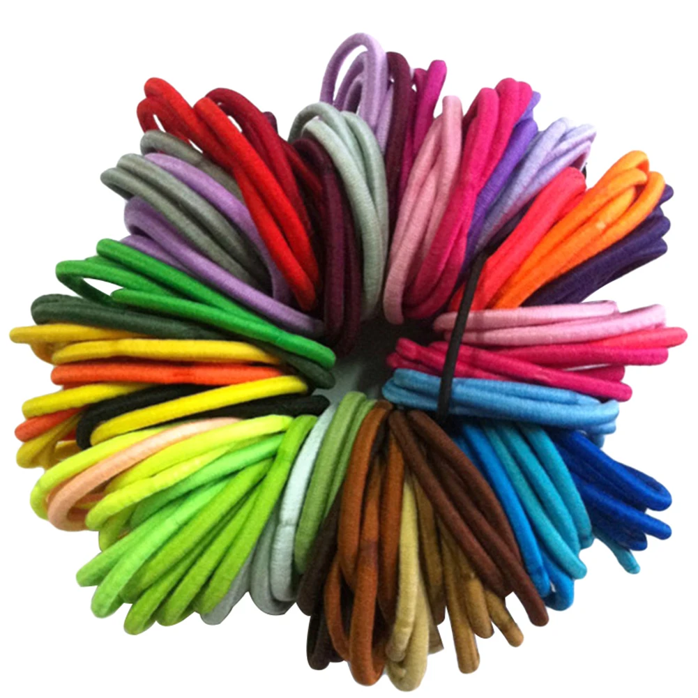 Детские для девочек 50 шт./лот Толстые Бесконечные резинки волос эластичные