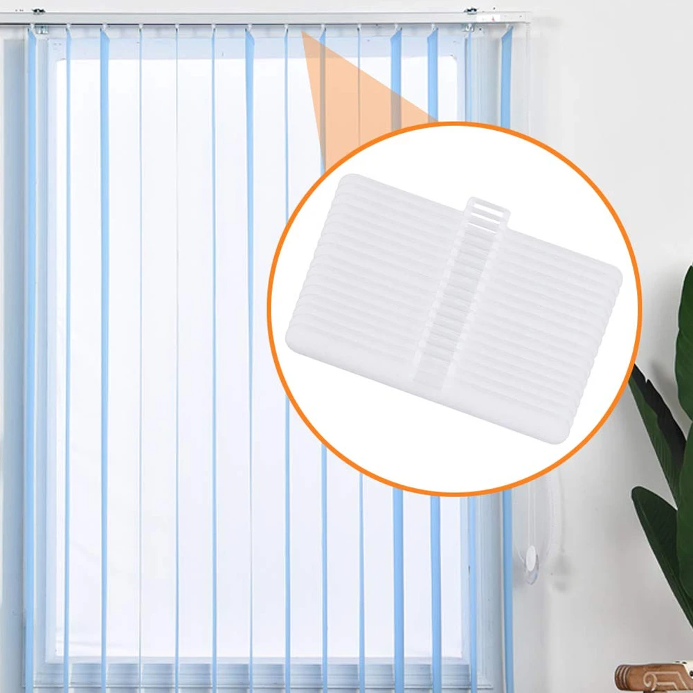 

50 Pcs Vertical Blind Clips Top Hangers To Fit 3.5in/89mm Slats Double Slot Type Top Hangers for Vertical Blind Top Hangers Fit