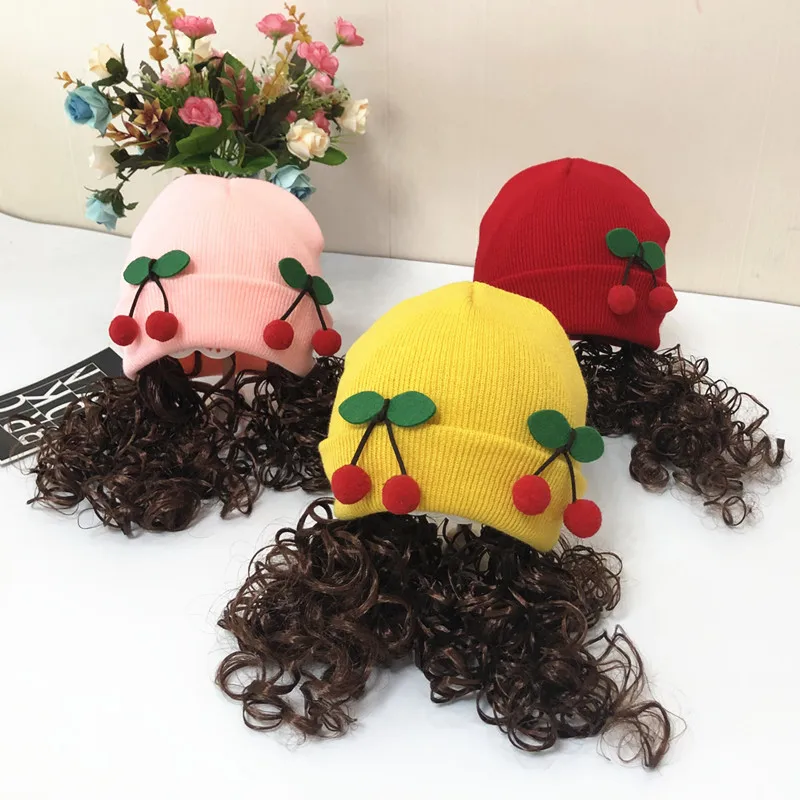 

2020 New Kids knitted Hats Baby Girls Winter Warm Crochet Hat Beanie Cap Warm Hat bonnet