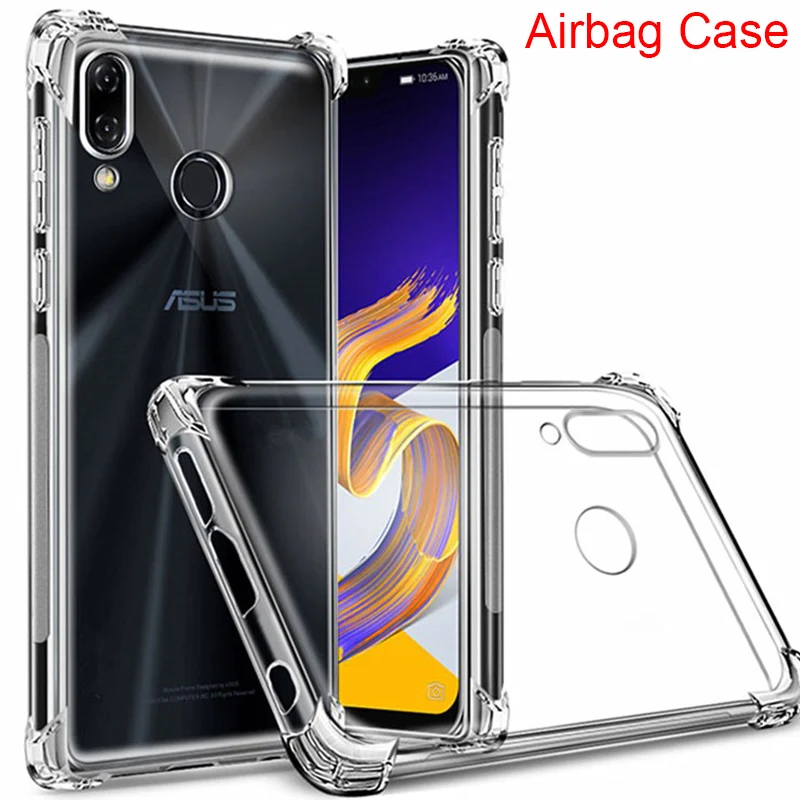 Luxury Airbag Shockproof Clear Case For Asus ZU680KL ZB601KL ZB555KL ZC600KL ZS620KL ZE620KL ZB570TL Silicone Cell Phone Cover | Мобильные