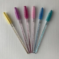 1000 pcs glitter nylon mascara wands disposable brush for lash extension brow microblade woman makeup tool indivdual applicators