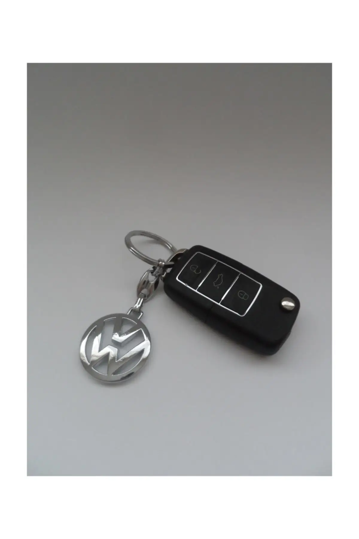 

Car Key Ring For Volkswagen With 3D Logo Chrome Keychain Metal