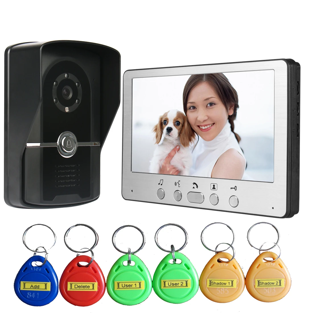 Видеодомофон домофон с монитором 10 дюймов/7 дюймов камерой контроля доступа и RFID