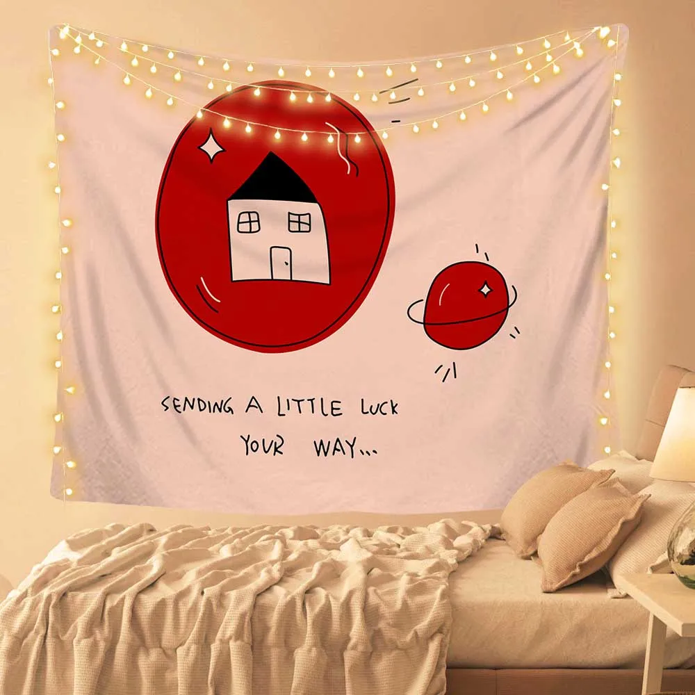 Настенный гобелен Простой настенный с изображением влюбленных ананасов