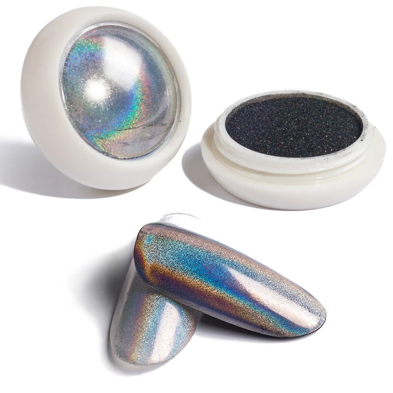 

Mirror Nail Art Glitter Powder Nail Chrome Pigment Holographic Metallic Rose Gold Sliver Dust Sequins Nail Art Decoration