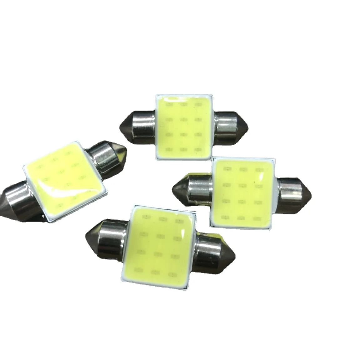 

LD 2X Automobile cob double pointed reading lamp interior roof lamp interior lamp trunk lamp 36mm highlight 12V