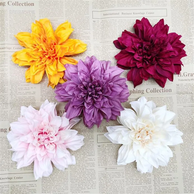 Искусственные цветы георгина 30 шт. большой цветок Реалистичные Цветы для