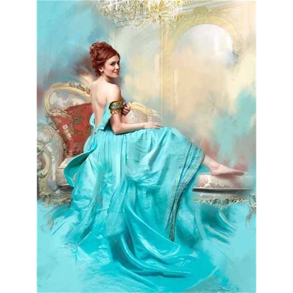 

Портретная женщина DIY 11CT Набор для вышивки крестиком набор для рукоделия хлопковая нить Печатный холст дизайн украшения дома