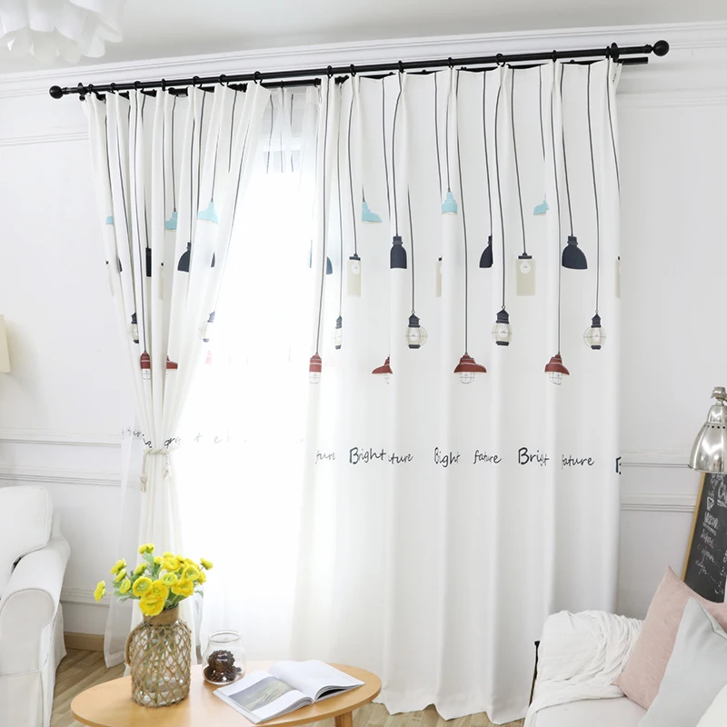 Цветная лампа скандинавский новый дизайн затемненные шторы для гостиной