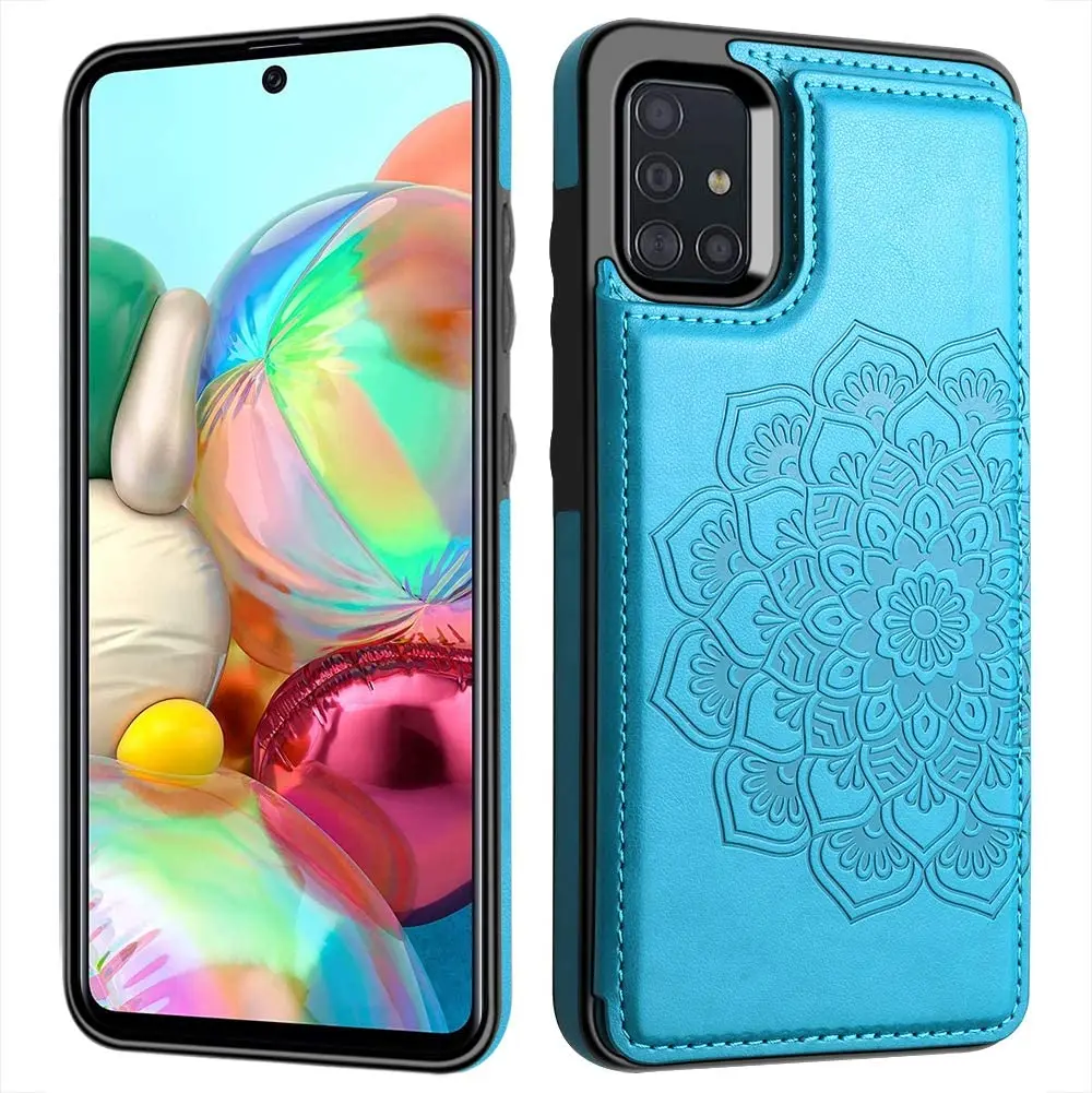 

Phone Case for Samsung A71 5G Case Flower Magnetic Flip Leather Wallet Case for Samsung Galaxy A71 5G Card Holder Cover for Wome
