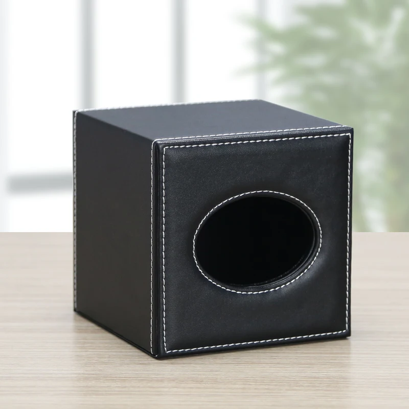 ПУ модная классическая квадратная Коммерческая кожаная коробка для ткани | Дом и