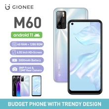 GIONEE teléfono inteligente M60 versión Global, móvil con 4GB y 128GB, Octa Core, Android 11, 4G, pantalla de 6,55 pulgadas, 8MP + 13MP, 5000mAh (1)