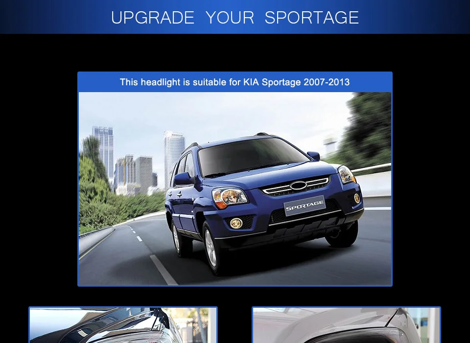 Фары для KIA Sportage 2007-2013 DRL дневные ходовые огни головная лампа светодиодный Биксеноновая лампа Противотуманные фары тюнинг автомобильные аксессуары