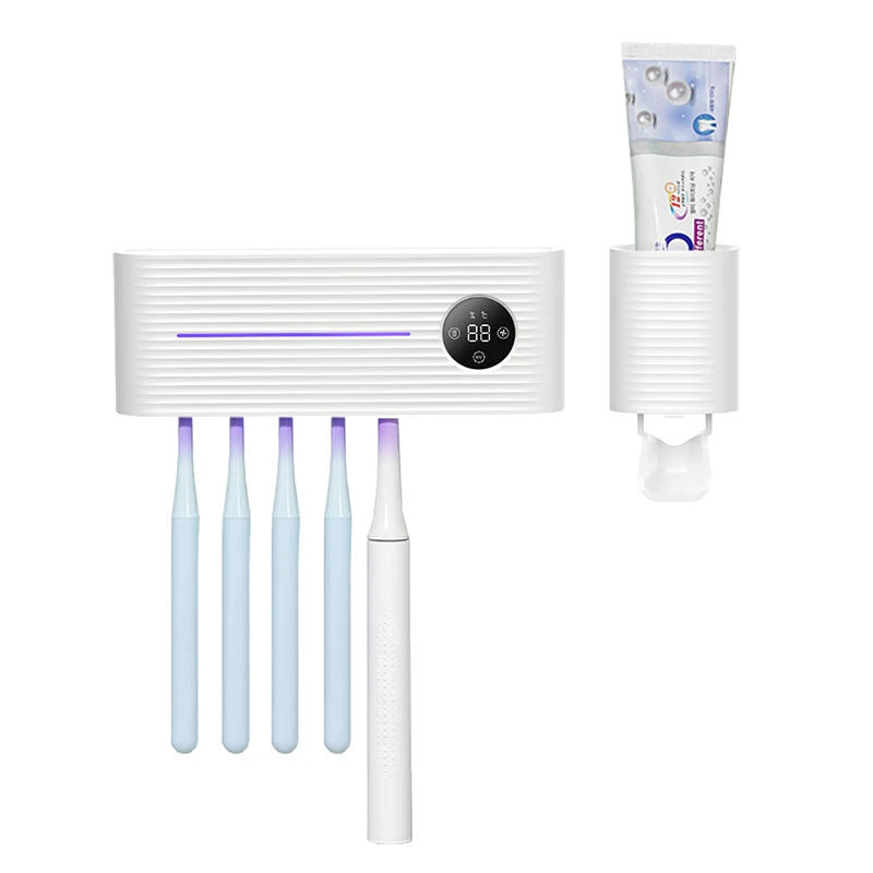 

2020 XiaoMi YouPin Sothing UV Light Toothbrush Sterilizer Holder Inhibit Bacterial Antibacterial Automatic Toothpaste Dispenser