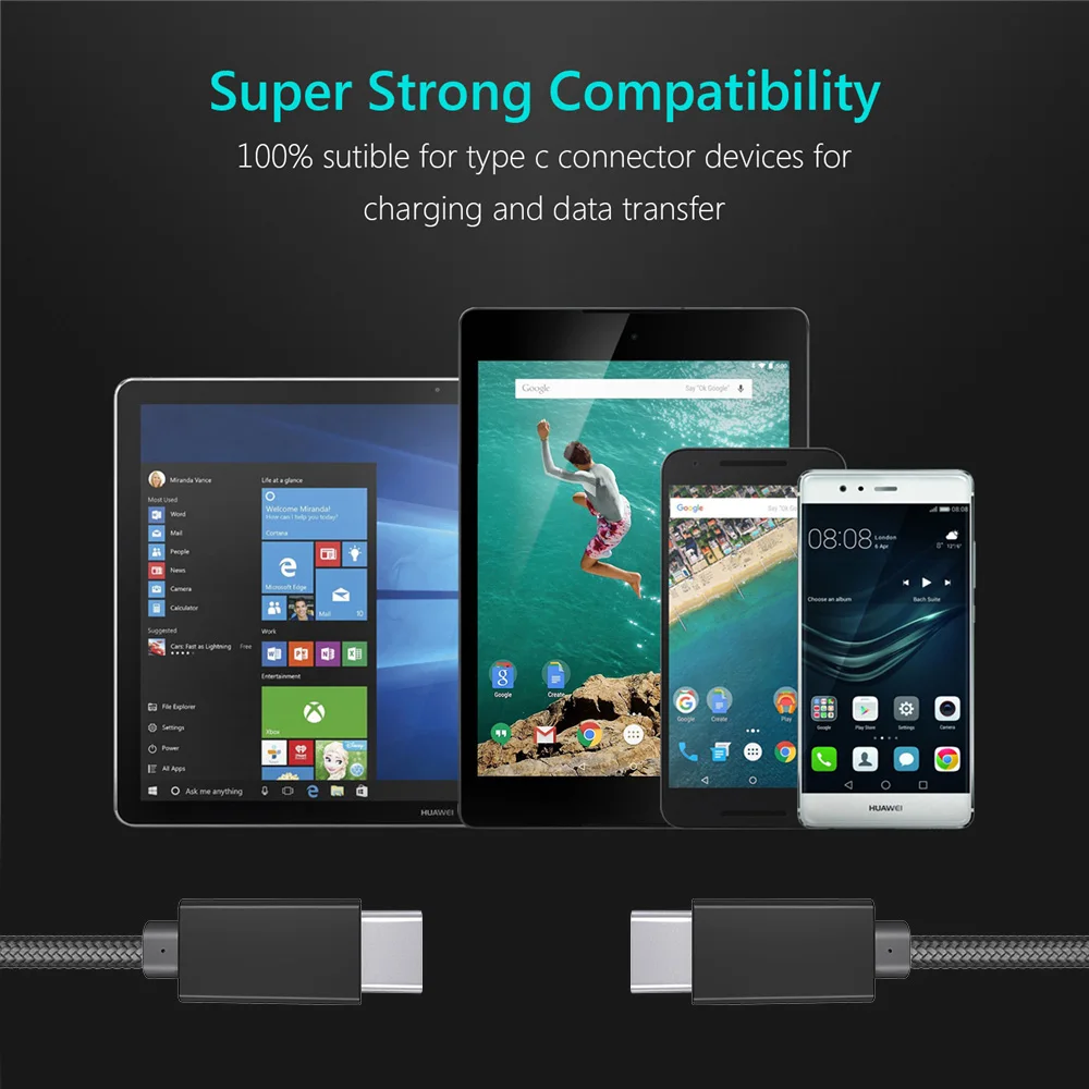 Кабель USB C к Type 5 А 100 Вт PD зарядный кабель QC4.0 быстрая зарядка передача данных для