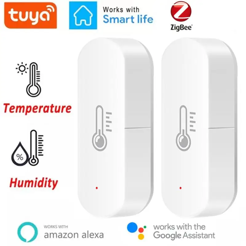 

ZigBee Tuya WIFI Temperature And Humidity Sensor Indoor Hygrometer Thermometer Detector Support Alexa Google Home Smart Life
