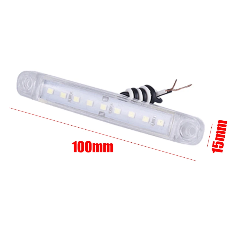

Truck Side Lights White 20pcs 9LED Indicator Set Trailers 100x15mm Bus