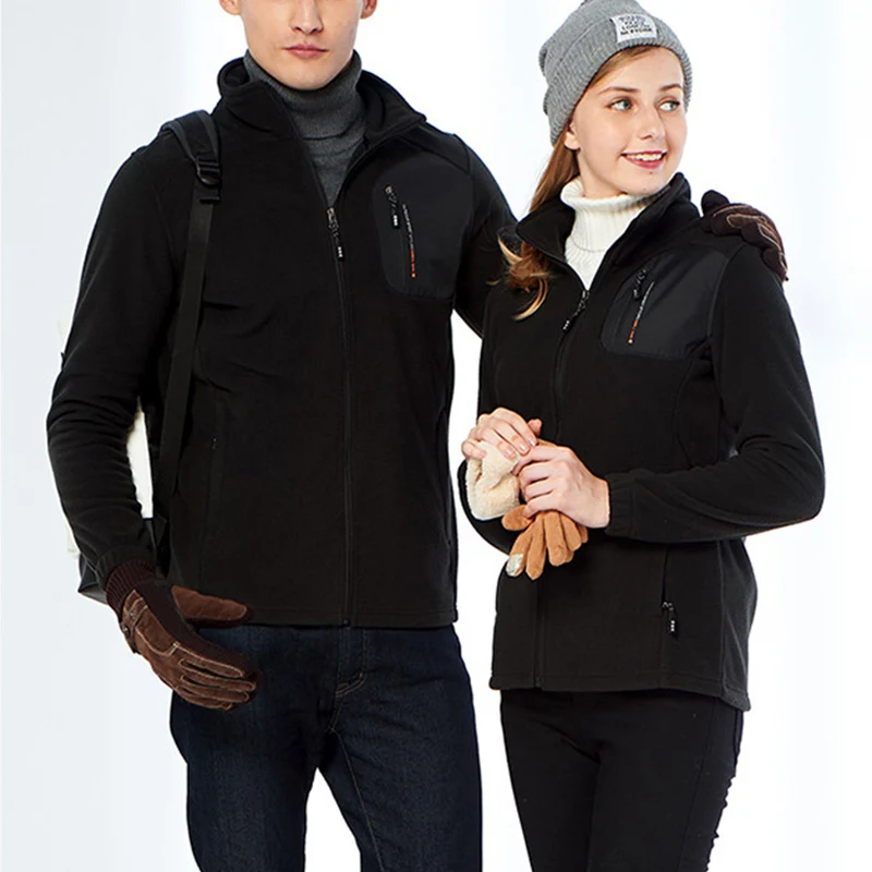 

Hunting Fleece Jackets for Men 100%Polyester Breathable Soft Men's Coats Hiking Fishing Outdoor Jackets Army Green Black Clothes