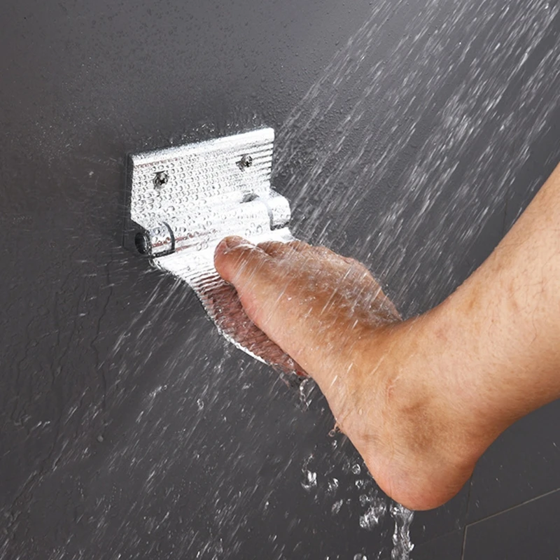

Multipurpose Bathroom Pedal Shower Room Wall Mounted Anti-Slip Aluminum Safety