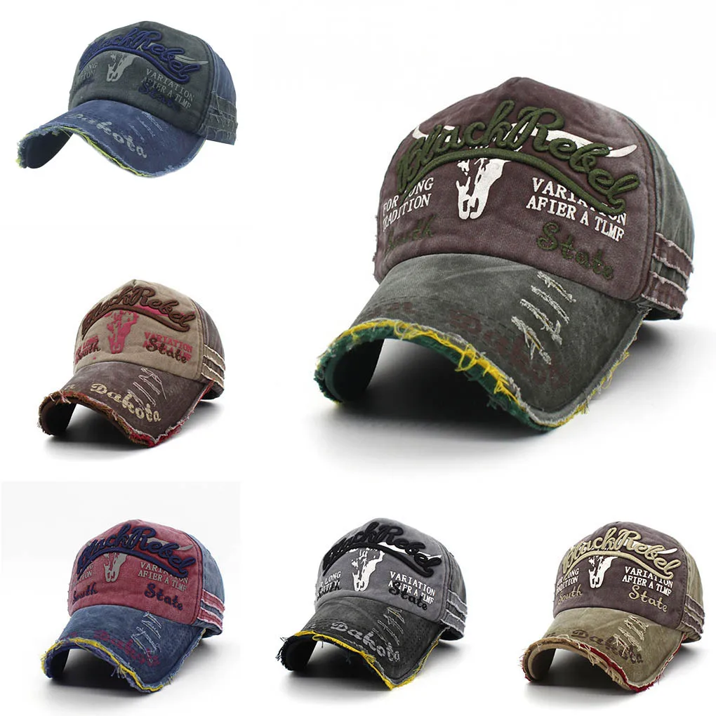 Ретро парусиновая джинсовая кепка с буквами в стиле пэчворк винтажная