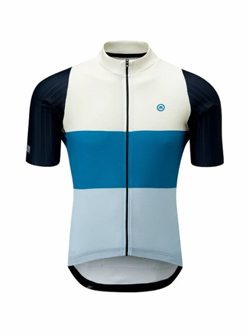 

New 2021 Best quality Pro Cycling Jersey Short Sleeve Cut fit bicycle shirt with Striped lycra on the sleeve mesh on side panels