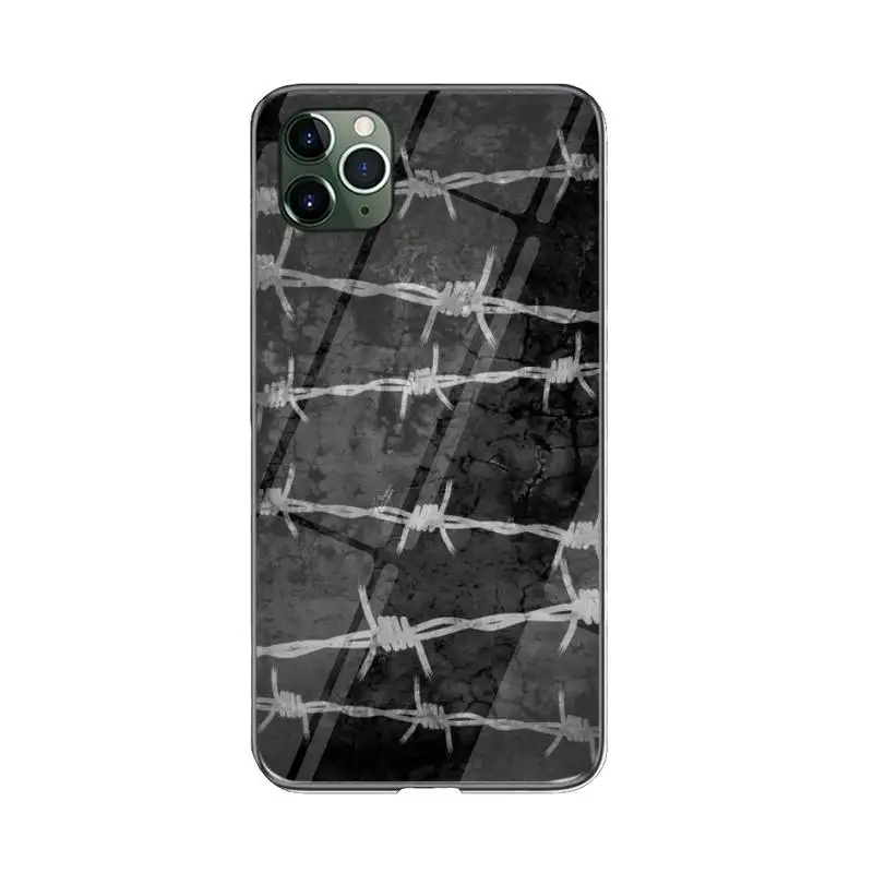 

FHNBLJ Razor Wire Background Phone Case For iPhone 12 mini 12 PRO Max 11 pro XS MAX 8 7 6 6S Plus X XR cover