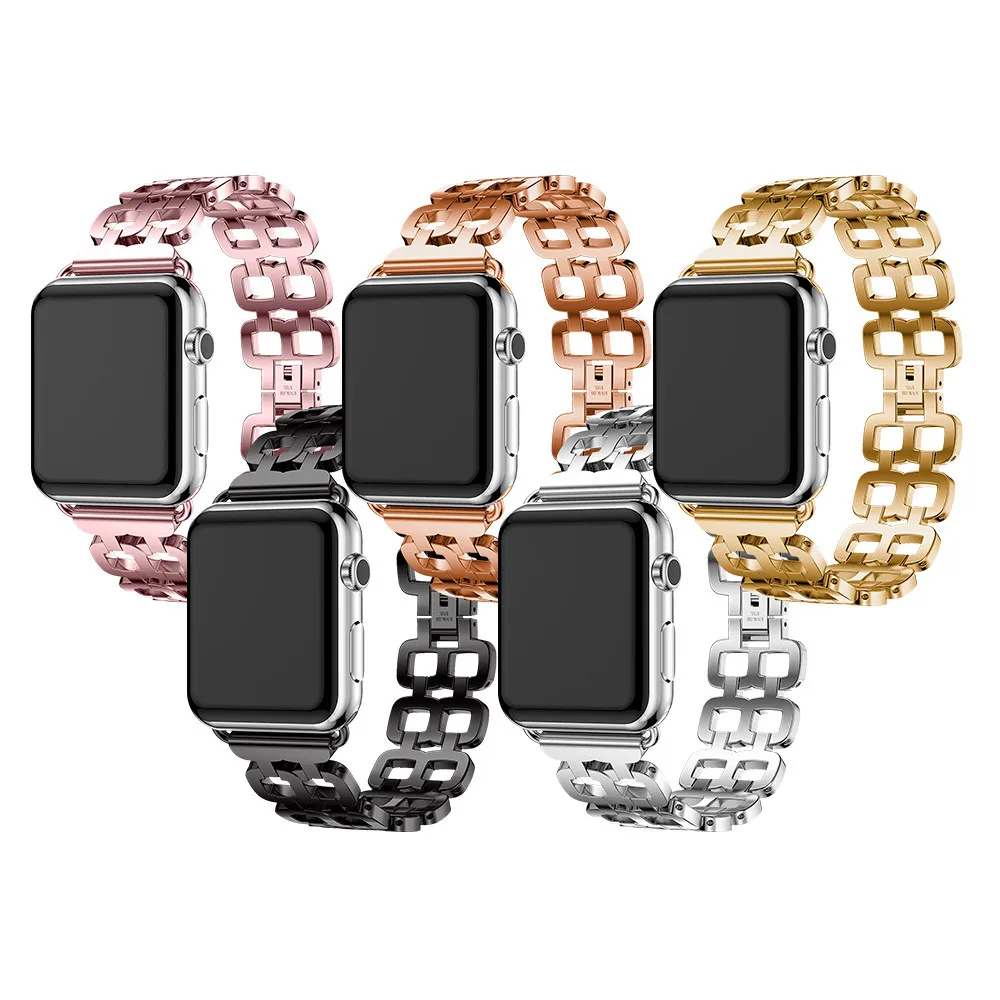 Ремешок для часов из нержавеющей стали Apple Watch 42 мм 44 металлический ремешок 38 40