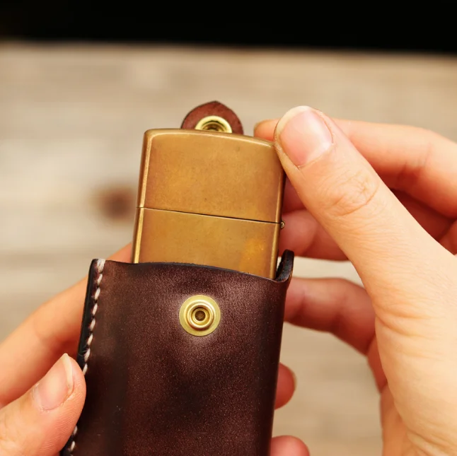 Лучший винтажный одноразовый чехол из натуральной кожи для сигарет зажигалки