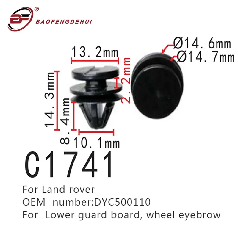 

Wheel Eyebrow Clips For Land Rover Dyc500110 Lower Guard Board Car Positioner
