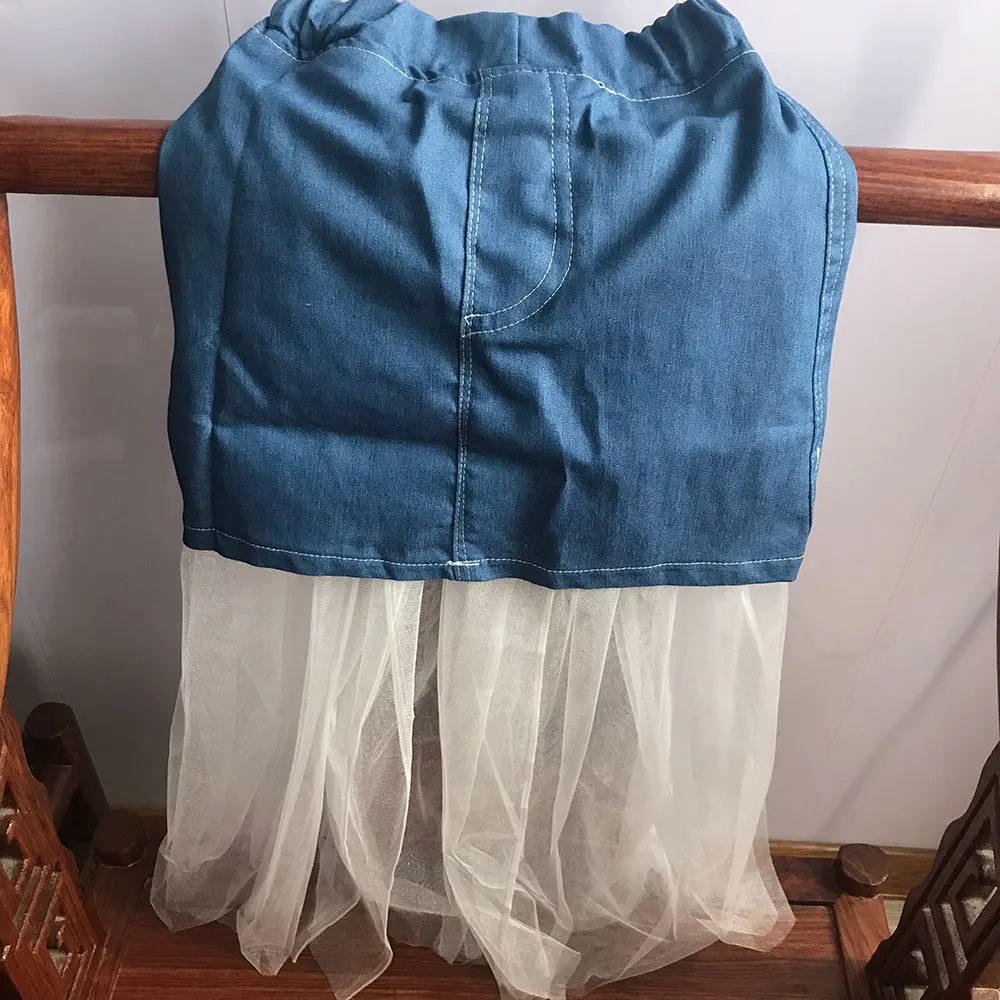 Летняя юбка для девочек детская юбка-пачка Детская сетчатая детские джинсовые