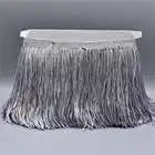 Оптовая продажа, 10 метров, серебряная кружевная бахрома, отделка бахромой, отделка сделай сам, латинское платье, сценическая одежда, аксессуары, кружевная лента