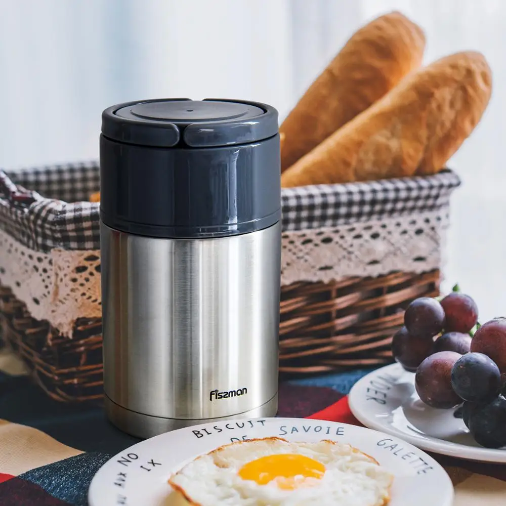 Фиссман 1000 мл вакуумная пищевая банка двойная стена нержавеющая сталь