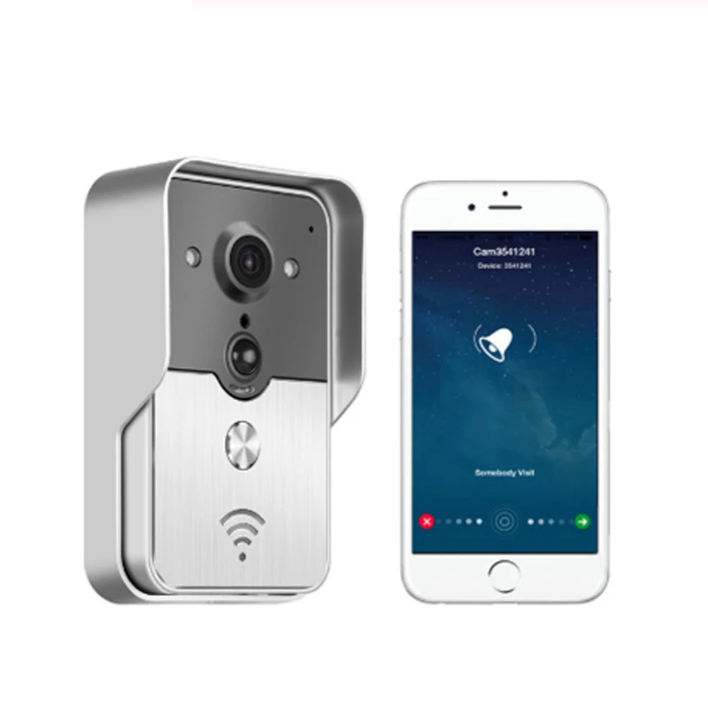Умный IP видеодомофон Wi Fi дверной звонок камера с металлическим материалом
