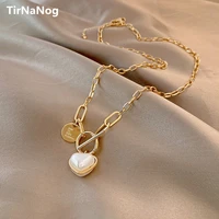 baroque pearl necklace restoring ancient ways of fashion geometry heart shaped sweater chain clavicle chain women jewelry gifts