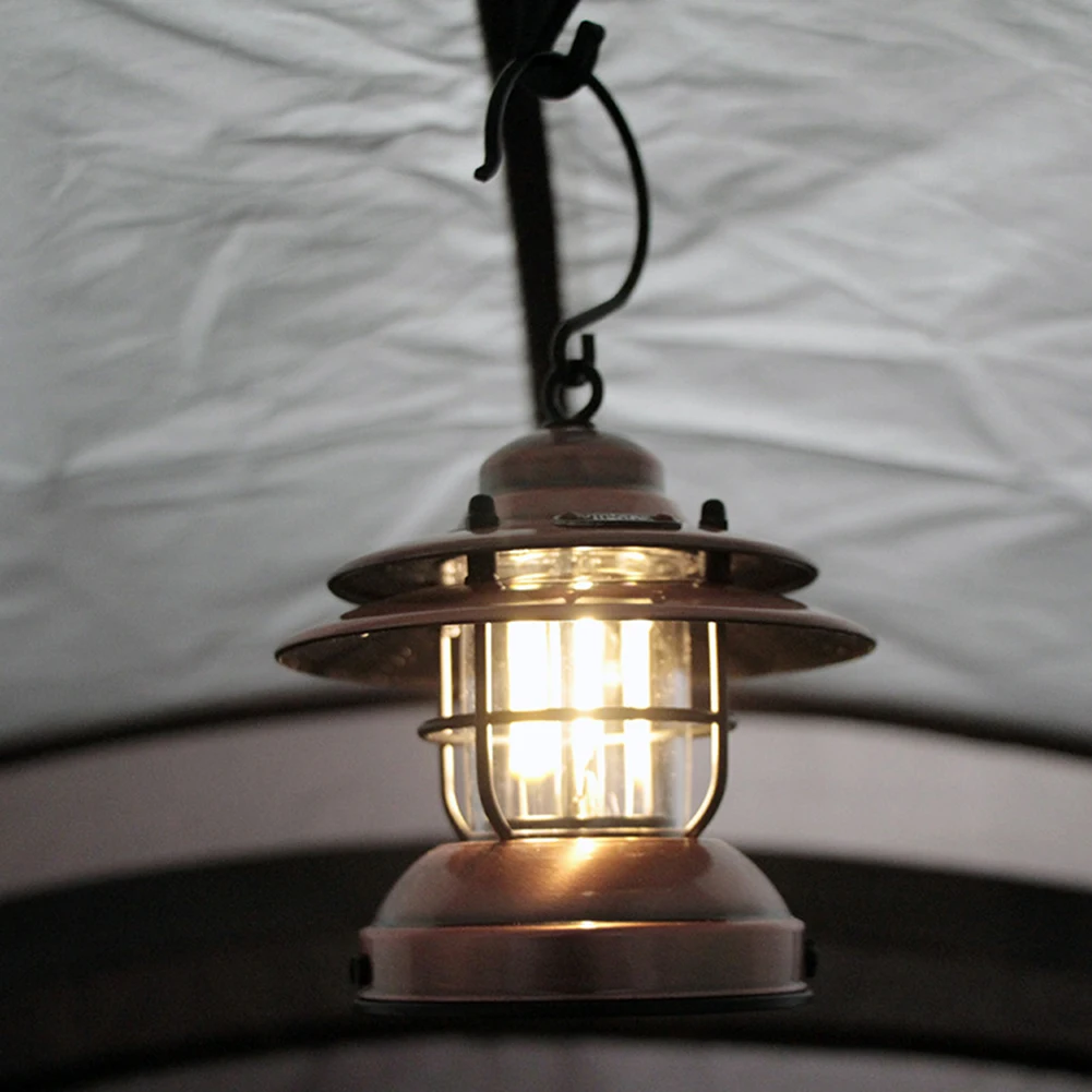

Mini Hanging Camping Lantern USB Outdoor Light Water Resistant Garden Lamp 2 Lighting Modes for Garden Yard Camping Lantern