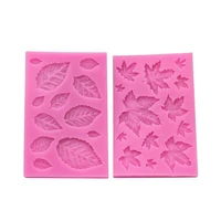 the new maple leaf fondant baking silicone mold diy baby birthday party chocolate cake candy decoration mould